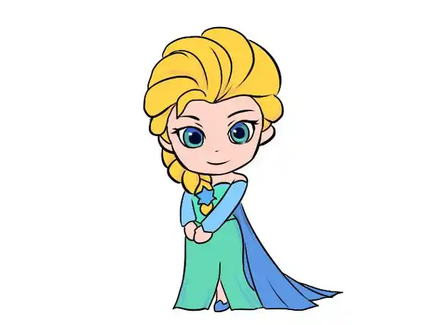 艾莎公主简笔画