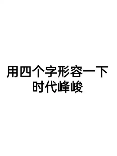 四个字形容一下时代峰峻