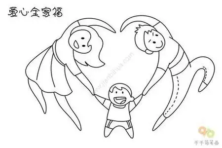 简笔画一家三口简笔画一家三口怎么画