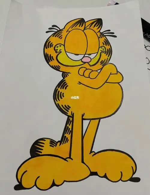 加菲猫93(1)_加菲猫_绘画_马克笔_马克笔绘画_文化_绘画