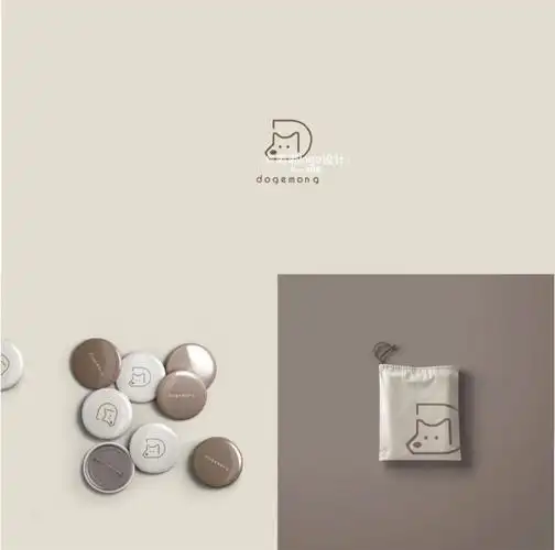 宠物店logo设计简约风格图案设计汪星人