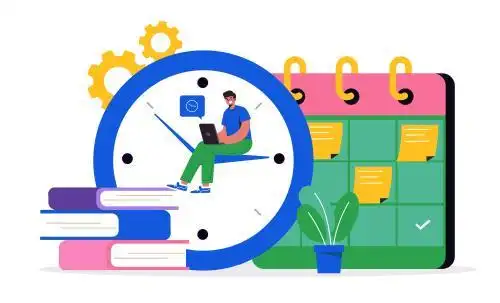 工作计划插画 时间