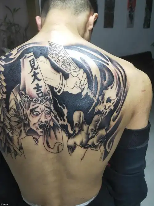 黑白无常_纹身图案手稿图片_高刘忠的纹身作品集