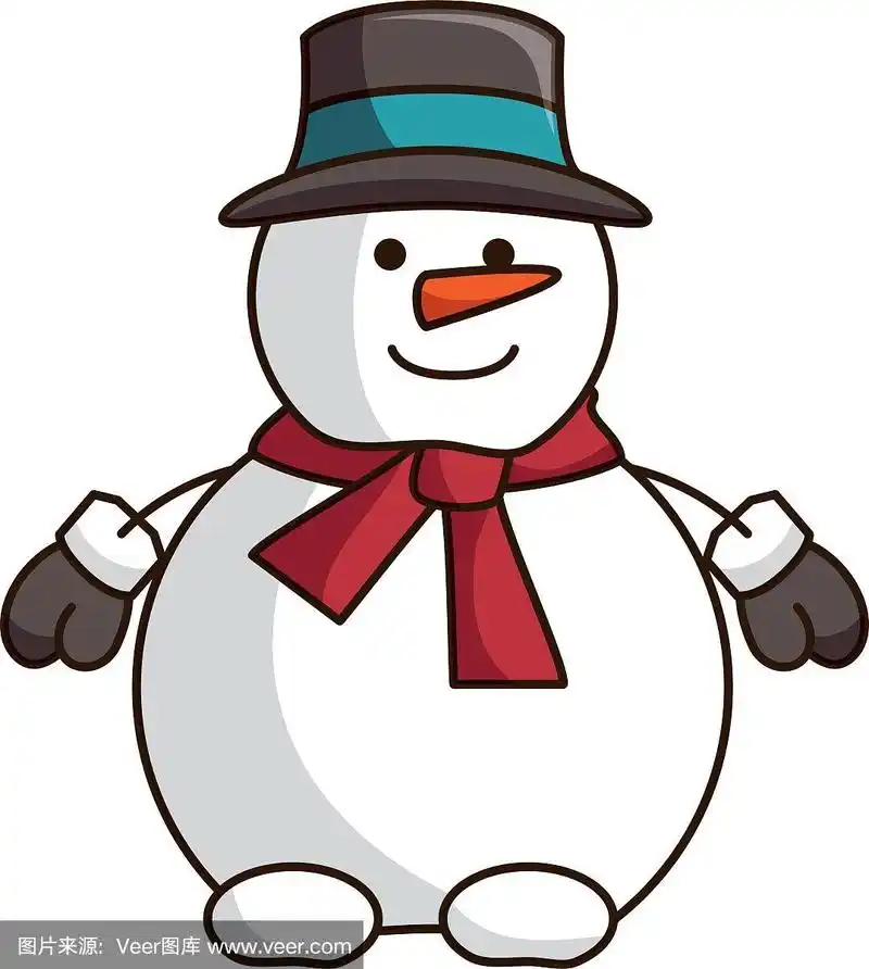 雪人微笑的卡通
