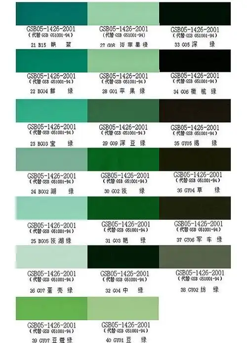 油漆涂料色卡
