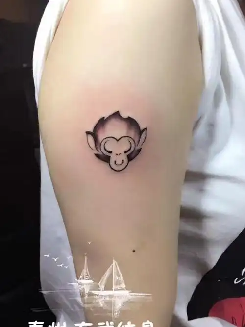 小猴子_纹身图案手稿图片_逸麟的纹身作品集