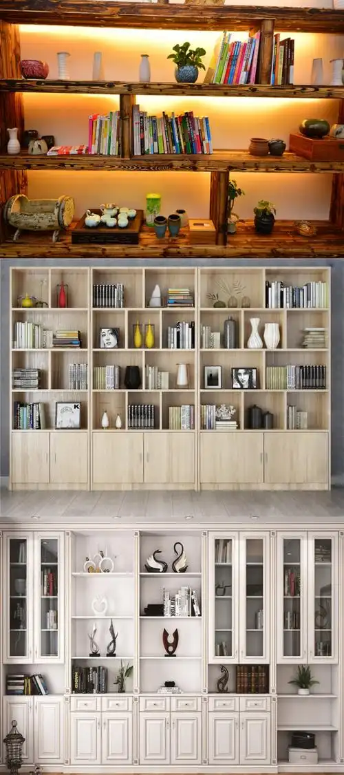 3d立体书柜直播背景墙讲师主播录视频背景布书架书房拍摄背景墙纸 姜