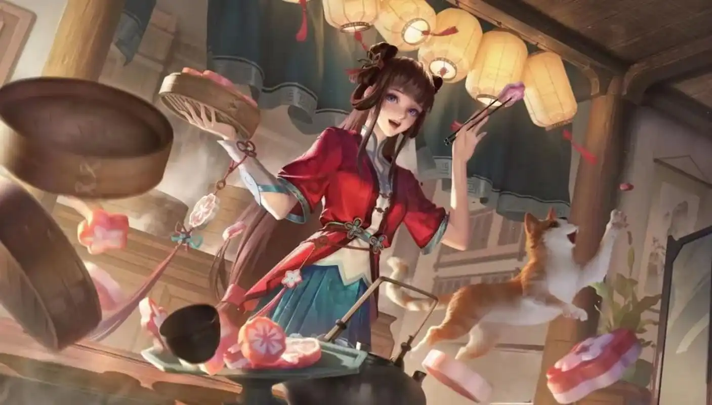 王者荣耀# s32赛季西施新皮肤,化身心灵手巧的小厨娘