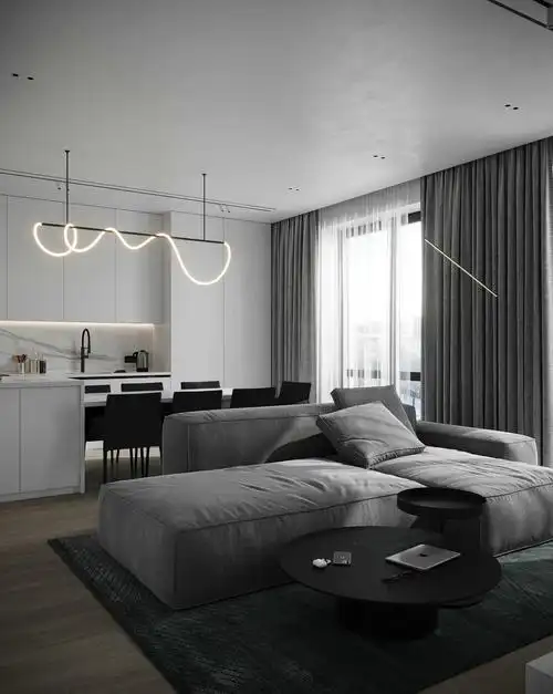 高级灰色系公寓将设计融于生活汕头设计师汕头室内设计