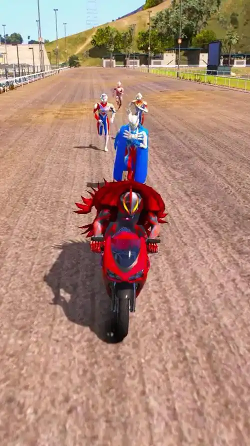 贝利亚骑着自己的摩托车却被赛罗奥特曼误会了#动漫 #二次元 #奥特曼