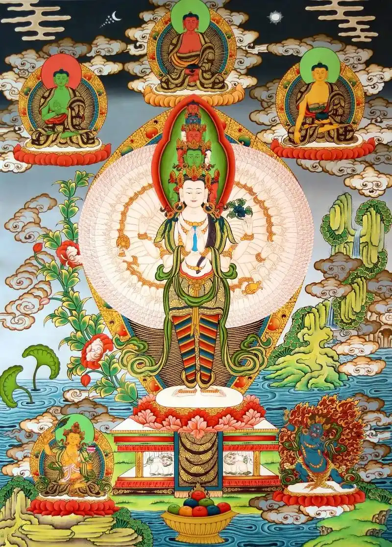 千手观音菩萨.画芯:687298cm #见者好运 #愿所求皆所 - 抖音