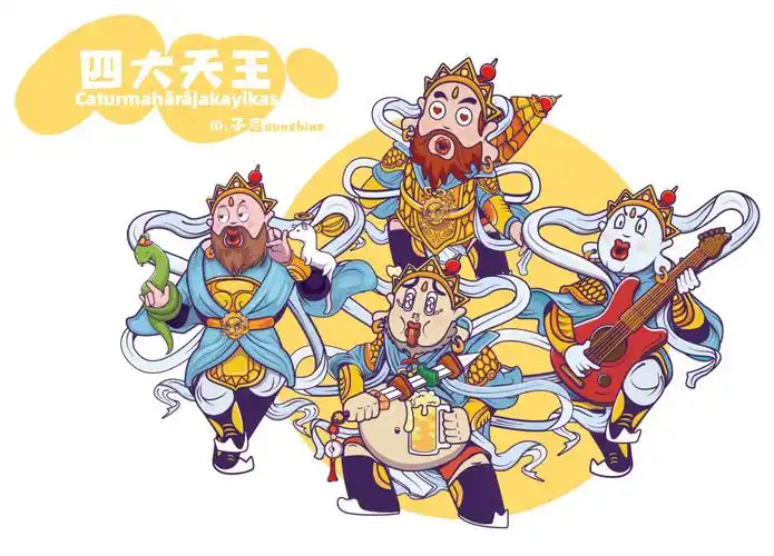 商业插画四大天王ip卡通形象