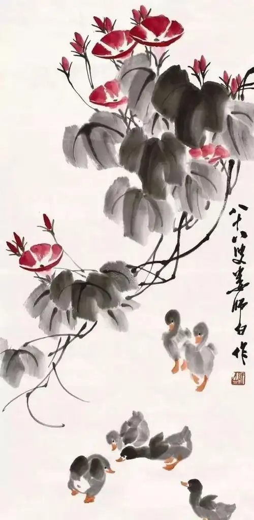 国画中的牵牛花,美不胜收!