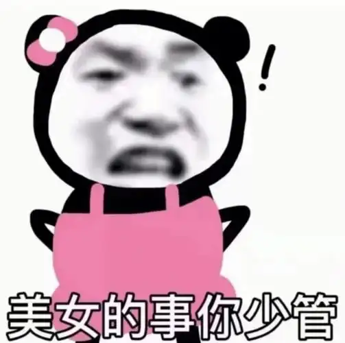 熊猫头表情包美女的事你少管
