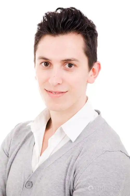 孤立在白色背景上随意的年轻人肖像照片-正版商用图片1a5941-摄图新