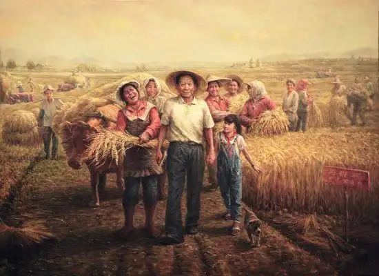 油画《杂交水稻之父——袁隆平》