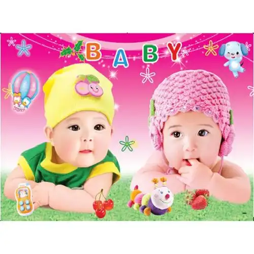 可爱漂亮龙凤女孩胎教宝宝海报画报宝宝海报