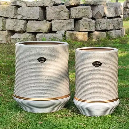 清仓高档北欧陶瓷花盆大号特大号30cm客厅庭院绿植种树创意大花盆