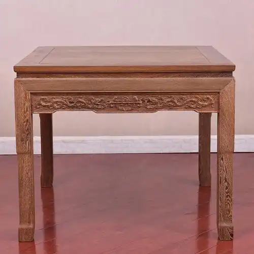 寻古鸡翅木家具 八仙桌 实木 中式明清正方形方桌