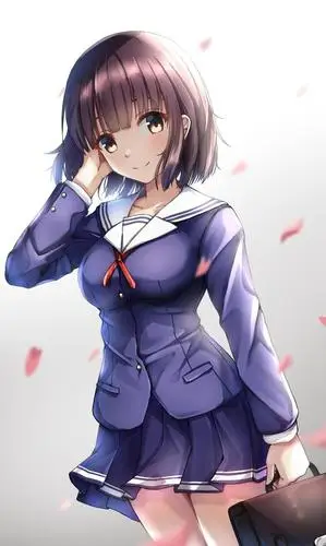 日漫轻小说《不起眼女主角培育法》中女主角加藤惠的高清插画壁纸