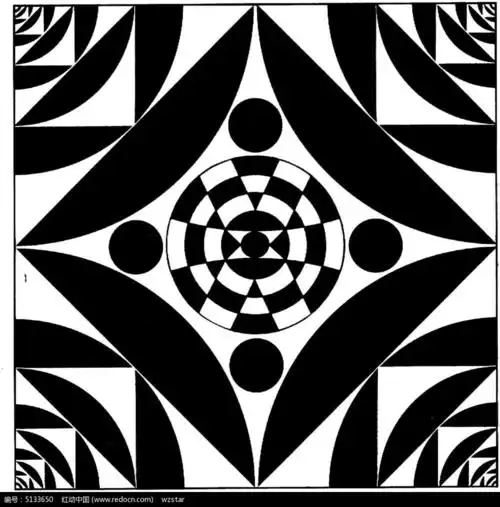 方圆型对称图案
