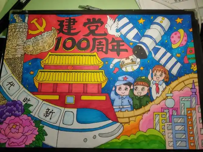 建党100周年主题画