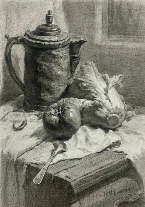 静物素描步骤教程分享