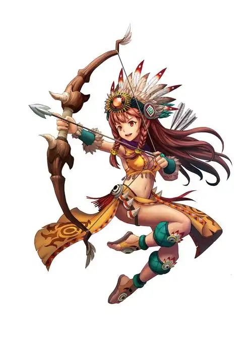 部落弓箭手|插画|游戏原画|cation离子猫 - 原创作品 - 站酷 (zcool)
