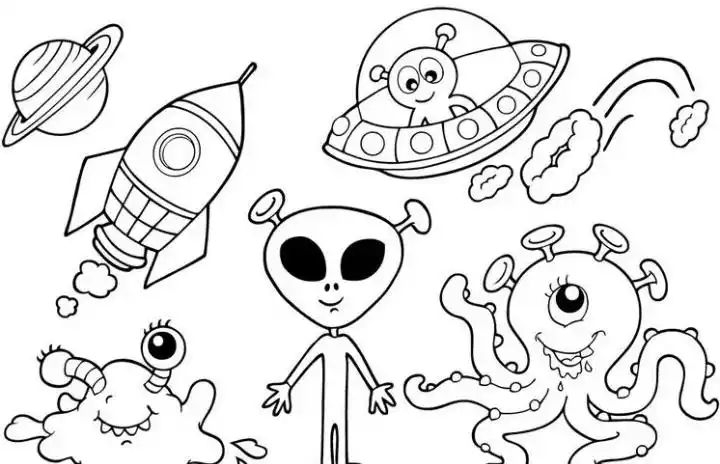 微观世界里的战役简笔画宇宙无敌放飞梦想儿童简笔画