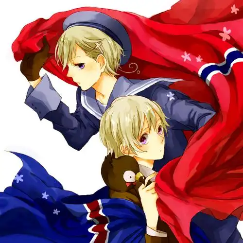 鲸组,aph,黑塔利亚,挪威,冰岛,pixiv,同人图,p站,acg,动漫,二次元