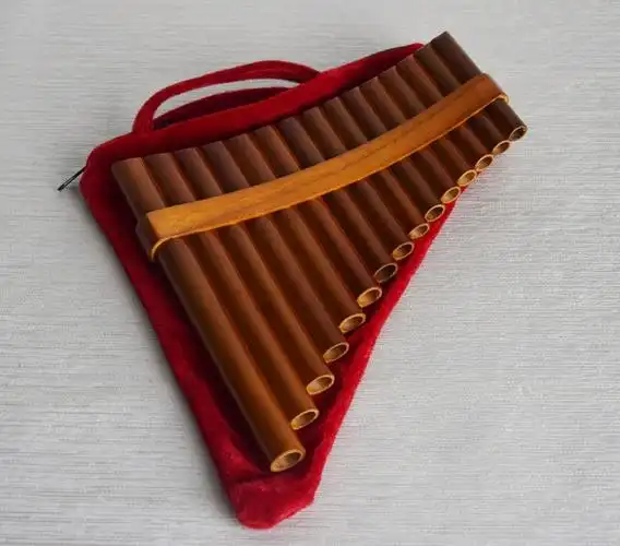 传统民族乐器15管琥珀黄排箫c调g学生儿童入门款定制款15管c调左手