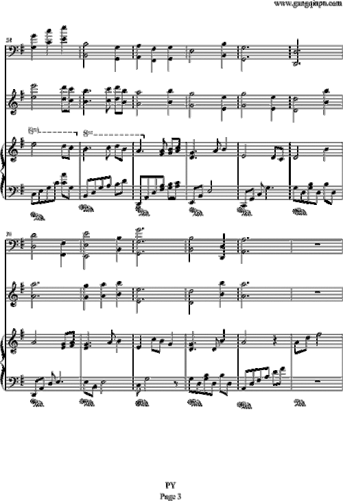 再见 警察 无间道 完整旋乐版 钢琴谱 五线谱