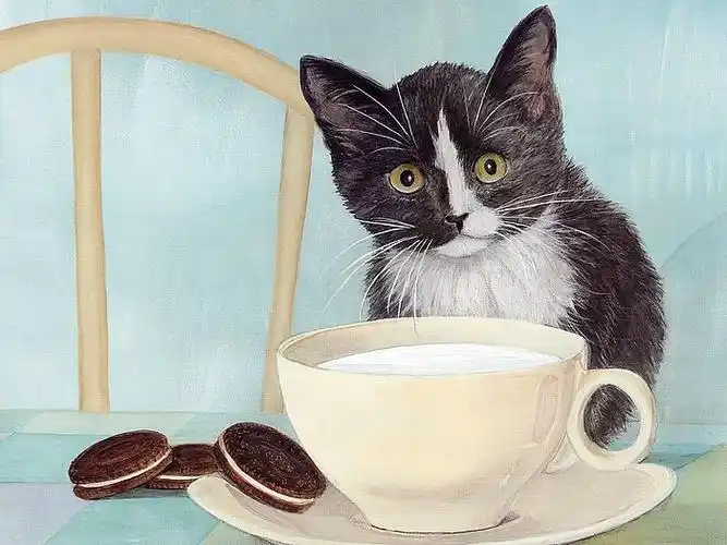 画家笔下的可爱猫咪壁纸 - lyn estall 猫咪插画 - 可爱手绘猫咪桌面