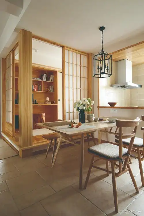 日式私宅厨房餐厅日式115m05三居设计图片赏析--土巴兔装修效果图