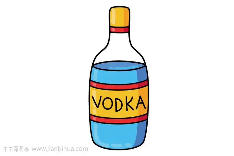 伏特加简笔画怎么画