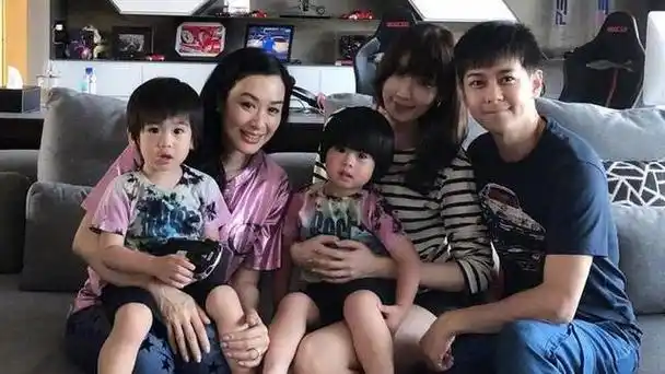 林志颖晒出全家度假,14岁kimi久违露脸,双子星颜值差距很大!