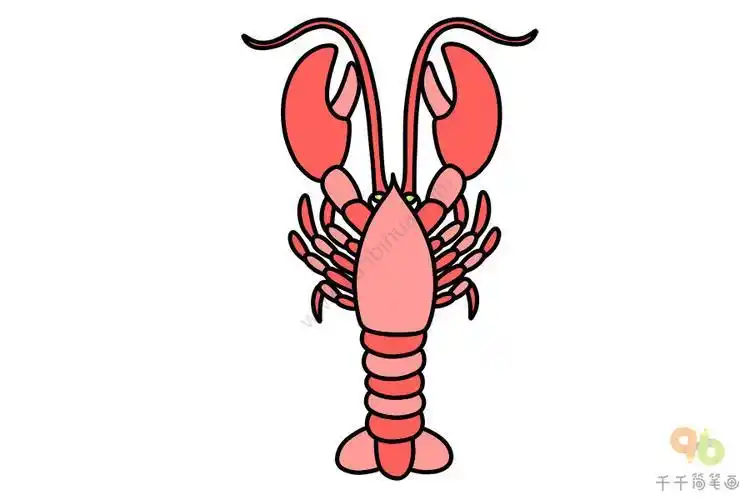 龙虾漫画图简笔画 简笔画图片大全-普车都