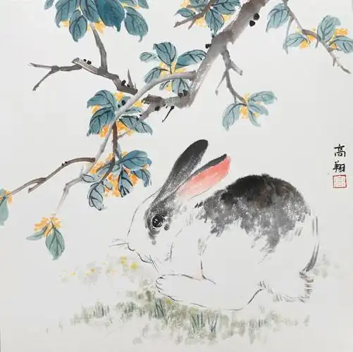 2023年兔年快乐国画兔子的画法步骤图