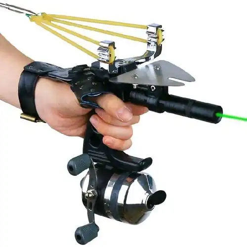 弹弓捕鱼枪形射鱼深水镖头子弹激光打鱼箭神器枪射鱼箭激光灯新濮