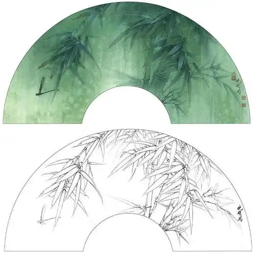 李晓明工笔花鸟白描底稿-竹海清音-有步骤图及文字解析-kb40