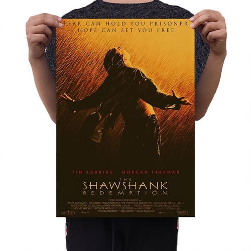 肖申克的救赎壁画经典励志电影海报复古怀旧的 电影封面图f410