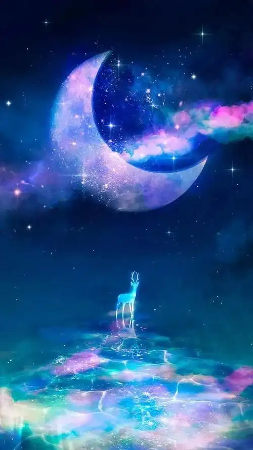 唯美蓝色系星空壁纸你携秋水揽星河