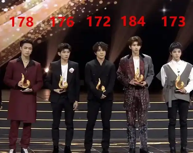 从这组合照里就能看出来,张艺兴,薛之谦,蔡徐坤,华晨宇站在一起,最高