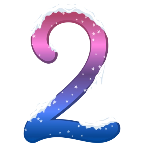 圣诞节元素圣诞节装饰数字2