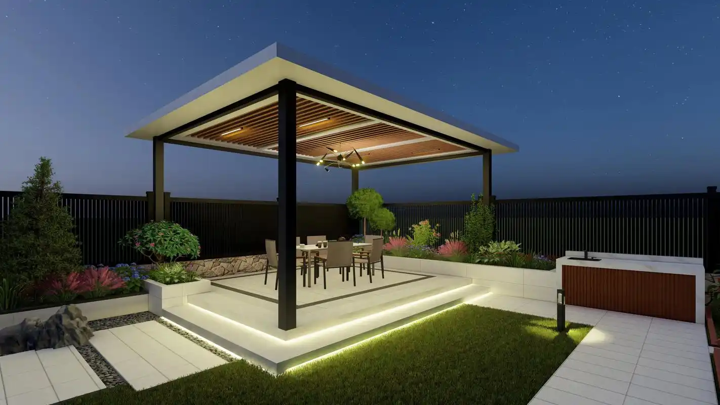 欧式别墅景观庭院设计 #私家庭院设计施工 #庭院设计施工 #景观庭院