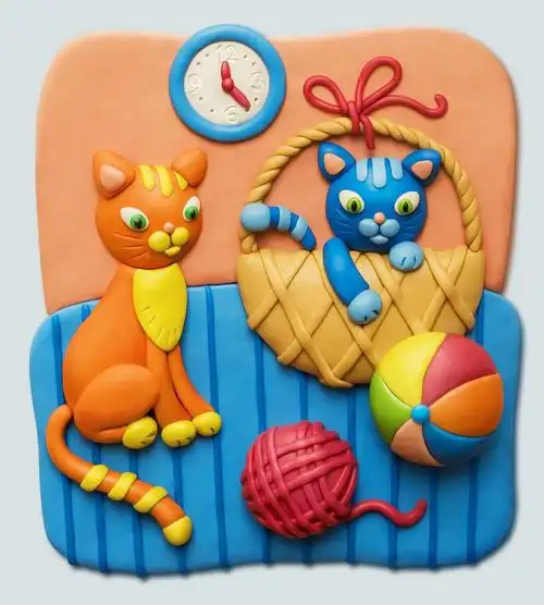 橡皮泥捏的小动物