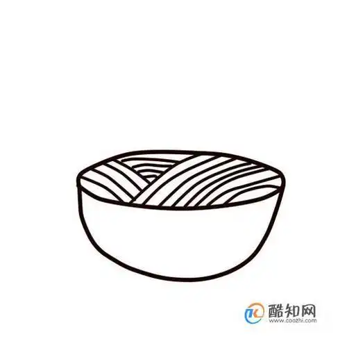 一碗面条的简笔画优质