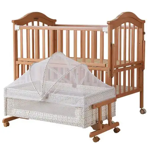 小硕士婴儿床实木宝宝床多功能可移动拼接床摇篮床儿童床