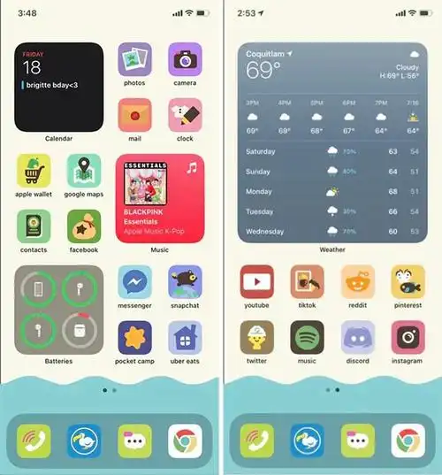 更换app图标自制透明小组件这可能是最全的iphone桌面美化指南