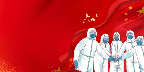 背景图片卡通手绘清新抗疫抗击疫情疫情战疫抗击疫情冠状病毒肺炎武汉